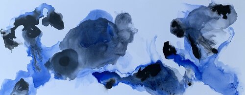 Blue Flame 4, 2020 di Veronica Vilsan, Pittura in vendita su Singulart