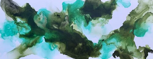Green Flame 3, 2020 di Veronica Vilsan, Pittura in vendita su Singulart