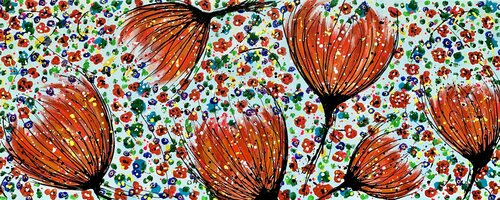 Garden of Joy 9 di Veronica Vilsan, Pittura in vendita su Singulart