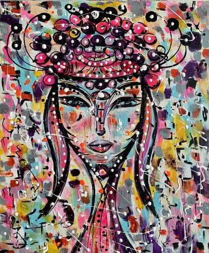 The Queen 7 par Veronica Vilsan, Peinture en vente sur Singulart