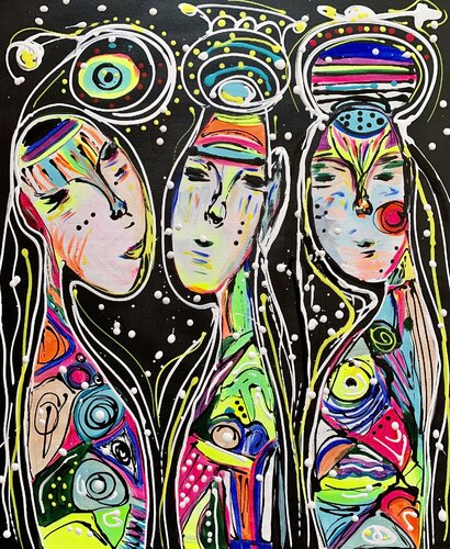 FRIENDS 48 van Veronica Vilsan, Schilderij te koop op Singulart