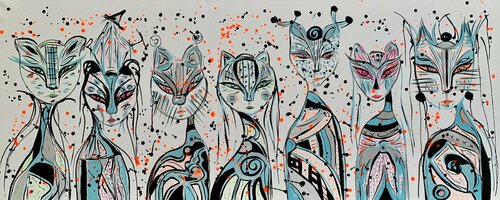 FRIENDS 54 van Veronica Vilsan, Schilderij te koop op Singulart