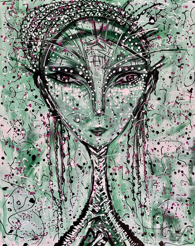 The Queen 10 van Veronica Vilsan, Schilderij te koop op Singulart