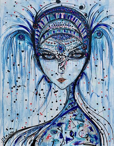 The Queen 11 van Veronica Vilsan, Schilderij te koop op Singulart