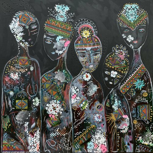 Friends 57 van Veronica Vilsan, Schilderij te koop op Singulart