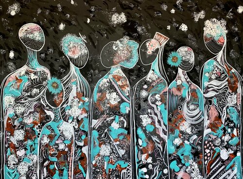 Friends 58 van Veronica Vilsan, Schilderij te koop op Singulart