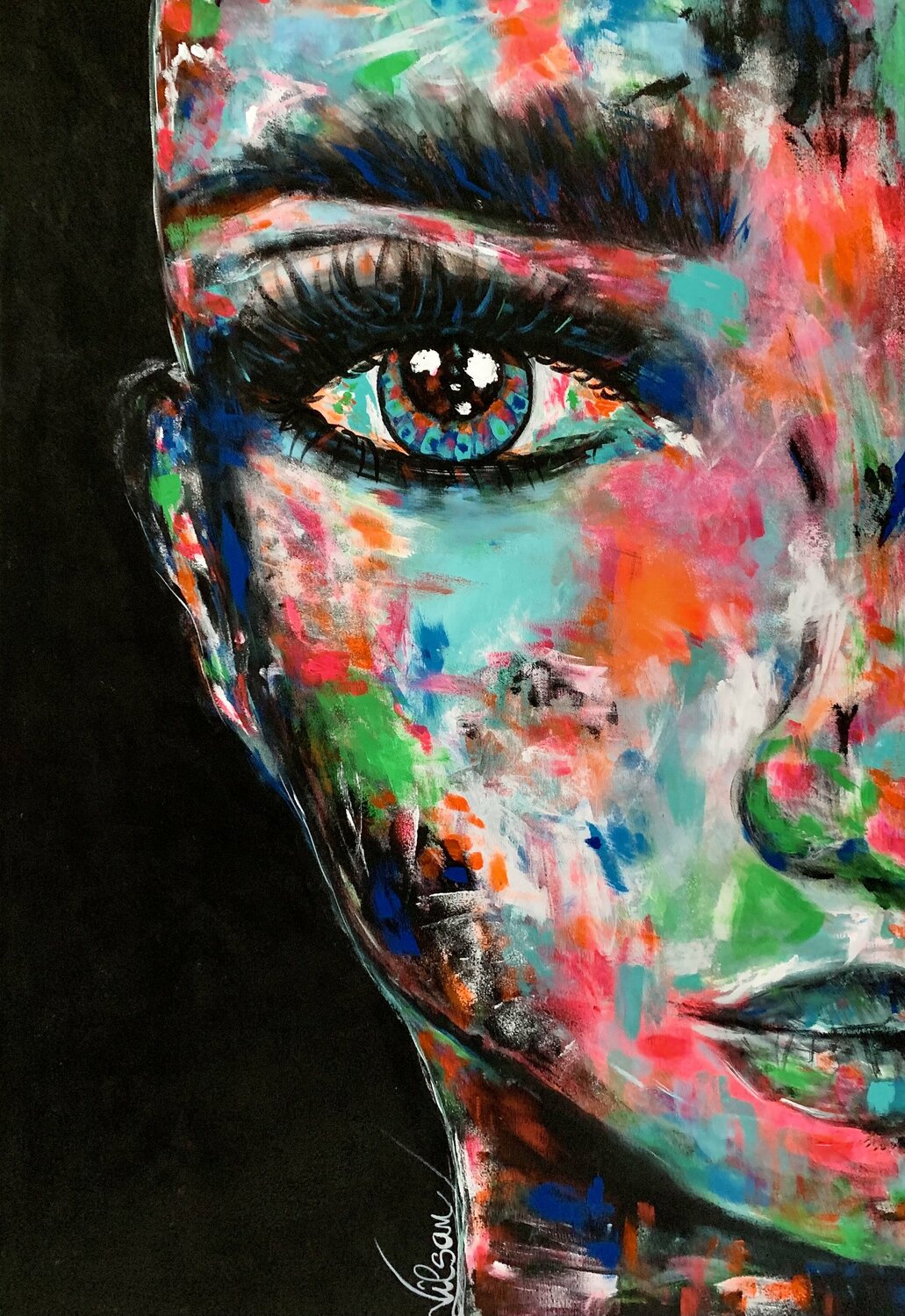 Colors of the Soul Veronica Vilsan Originalgemälde zu verkaufen