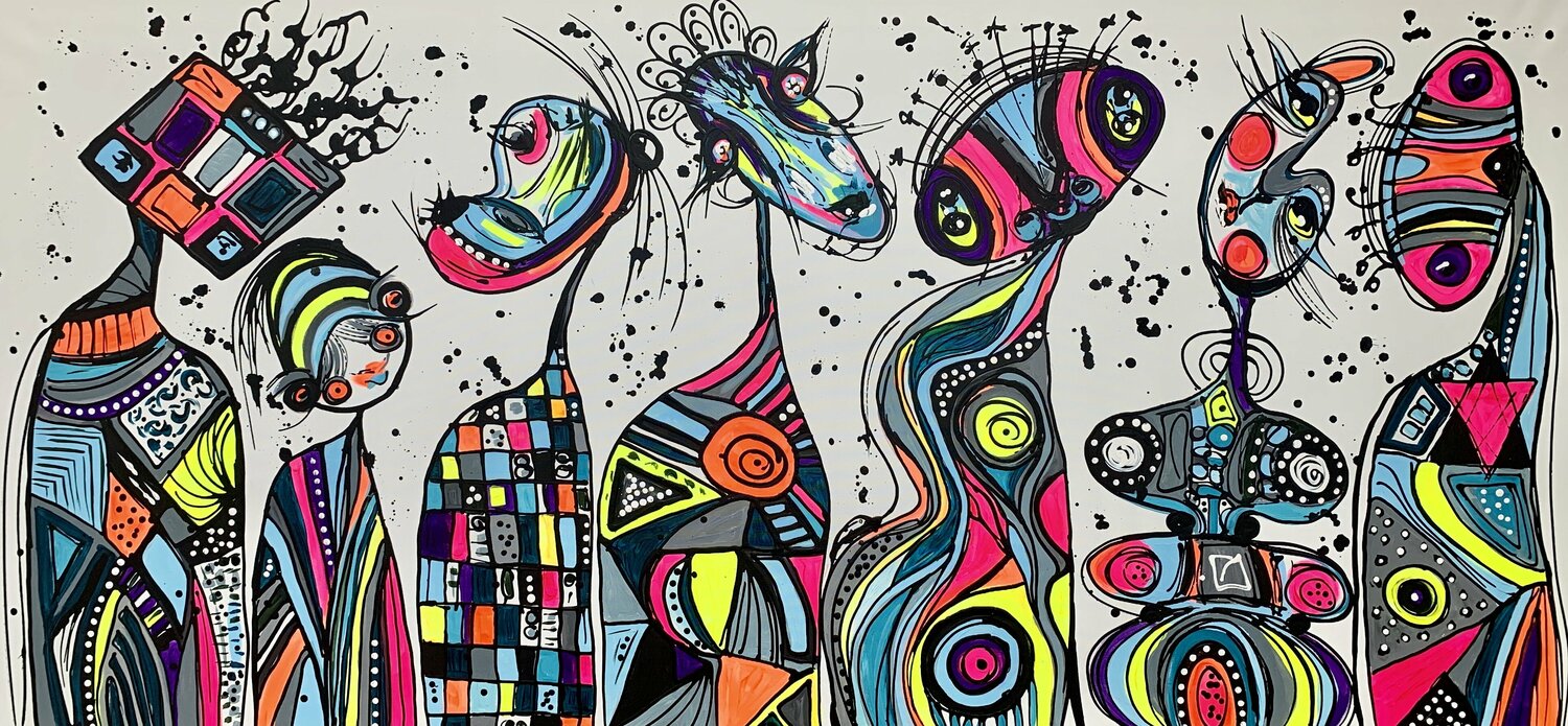 71''x 33''(180x85cm), Friends 41 Veronica Vilsan