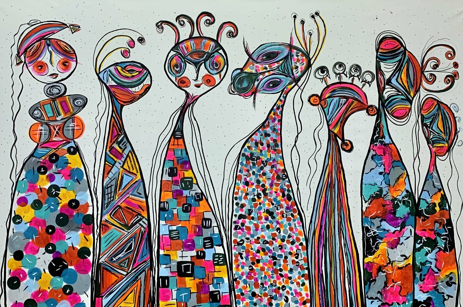 78''X50''(200X125CM), Friends 45 Veronica Vilsan Originalgemälde zu verkaufen