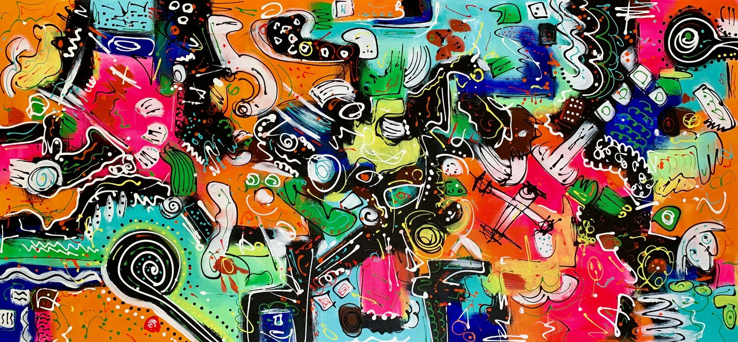 71''x 33''(180x85cm), Life in Colors 27 Veronica Vilsan Dipinto originale in vendita
