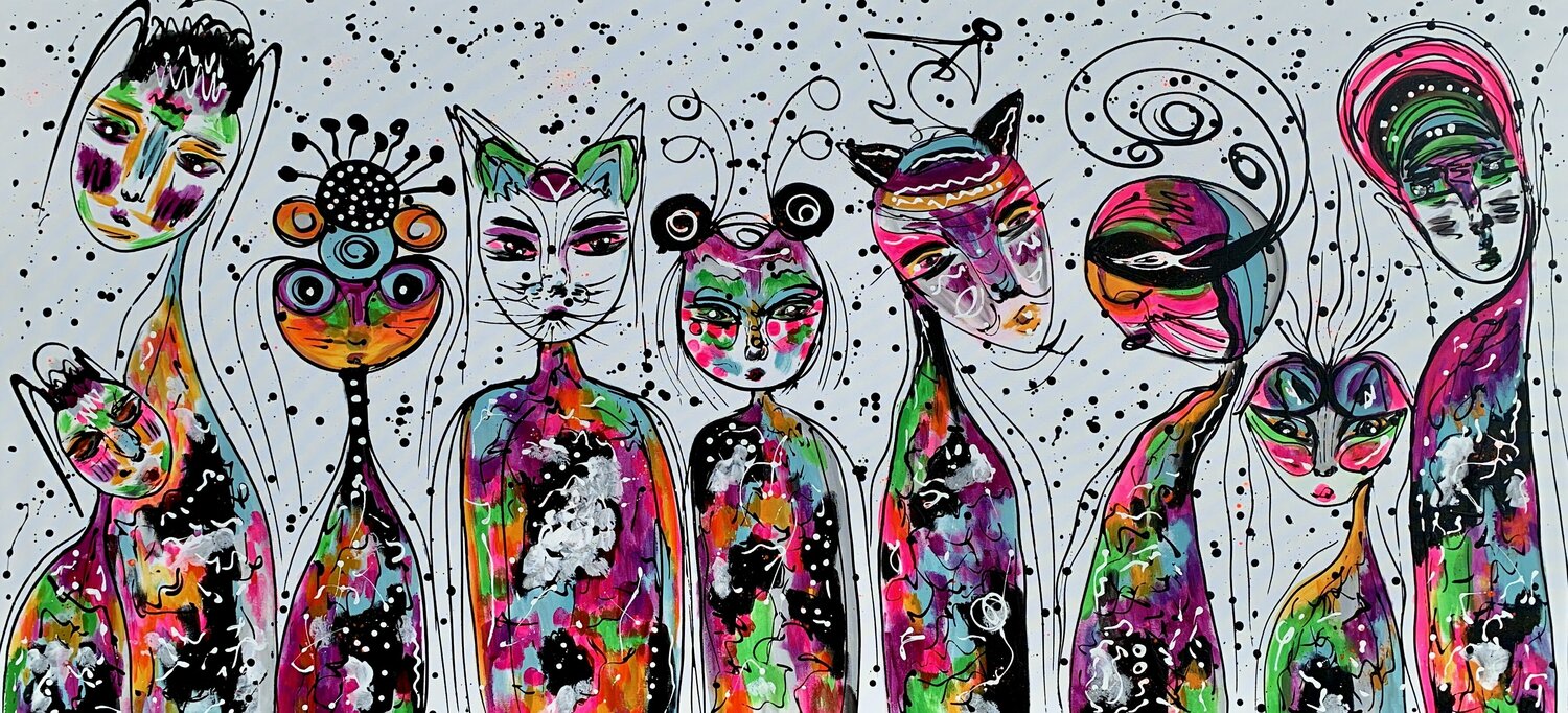 71''x 33''(180x85cm), Friends 55 Veronica Vilsan