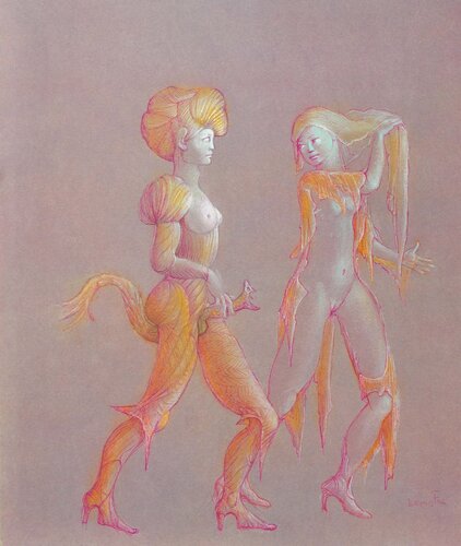 Le serpent, Lithographie signée von Leonor Fini, Druck kaufen auf Singulart