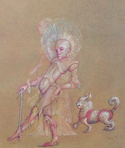 Le Bourgeois et son chien van Leonor Fini, Afdruk te koop op Singulart