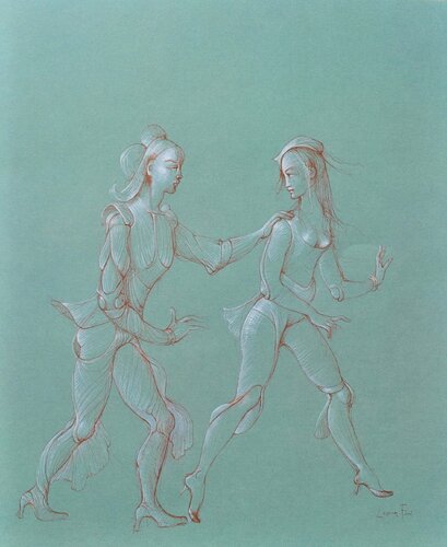 Couple en Promenade, Lithographie signée by Leonor Fini, Print for Sale on Singulart