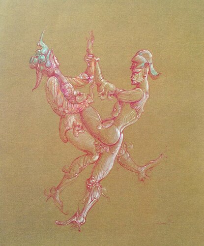 Danse érotique, Lithographie signée von Leonor Fini, Druck kaufen auf Singulart
