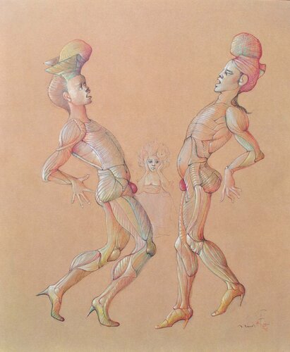 Les deux prétendants, Lithographie signée by Leonor Fini, Print for Sale on Singulart