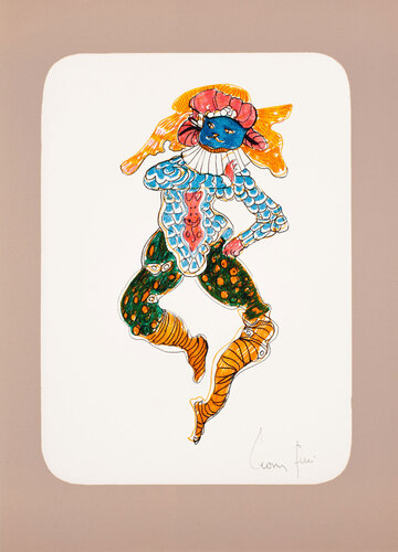 レオノール・フィニー　 　　女性 真作 レオノール・フィニ リトグラフ「女」画 30×30cm