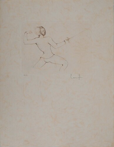 L'escrimeur van Leonor Fini, Afdruk te koop op Singulart