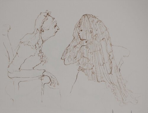 Jeune femme au voilage by Leonor Fini, Print for Sale on Singulart