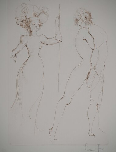 Femme élégante et le garçon by Leonor Fini, Print for Sale on Singulart