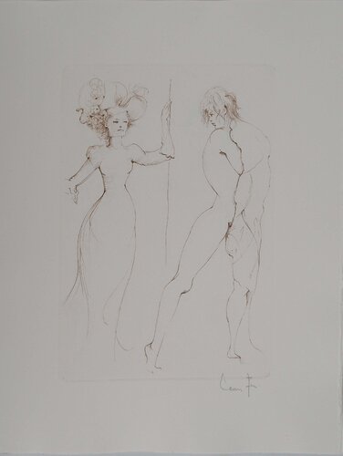 Femme élégante et le garçon van Leonor Fini, Afdruk te koop op Singulart