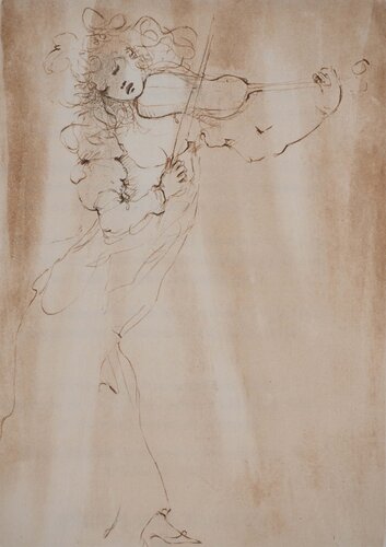 La violoniste by Leonor Fini, Print for Sale on Singulart