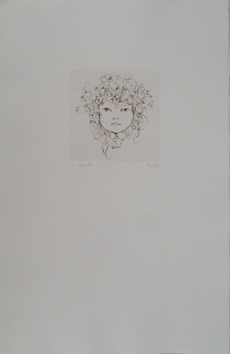 Enfant aux fleurs di Leonor Fini, Stampa in vendita su Singulart