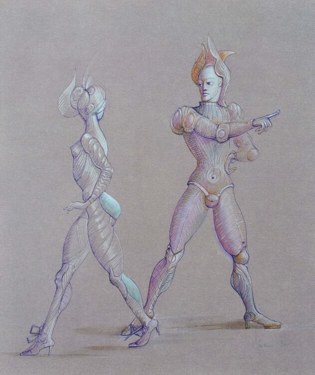 La bonne direction, Lithographie signée Leonor Fini