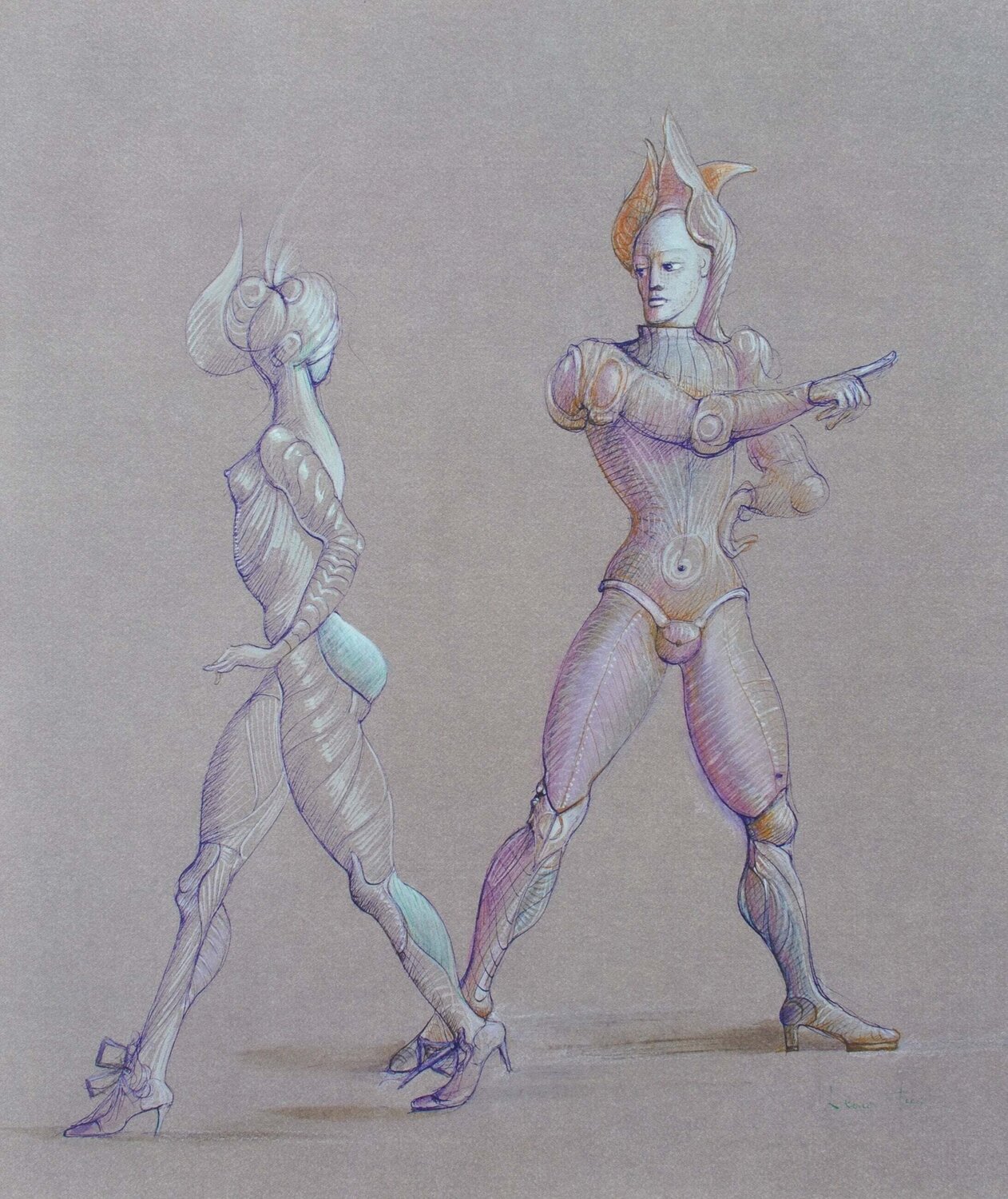 La bonne direction, Lithographie signée Leonor Fini Impresión en venta