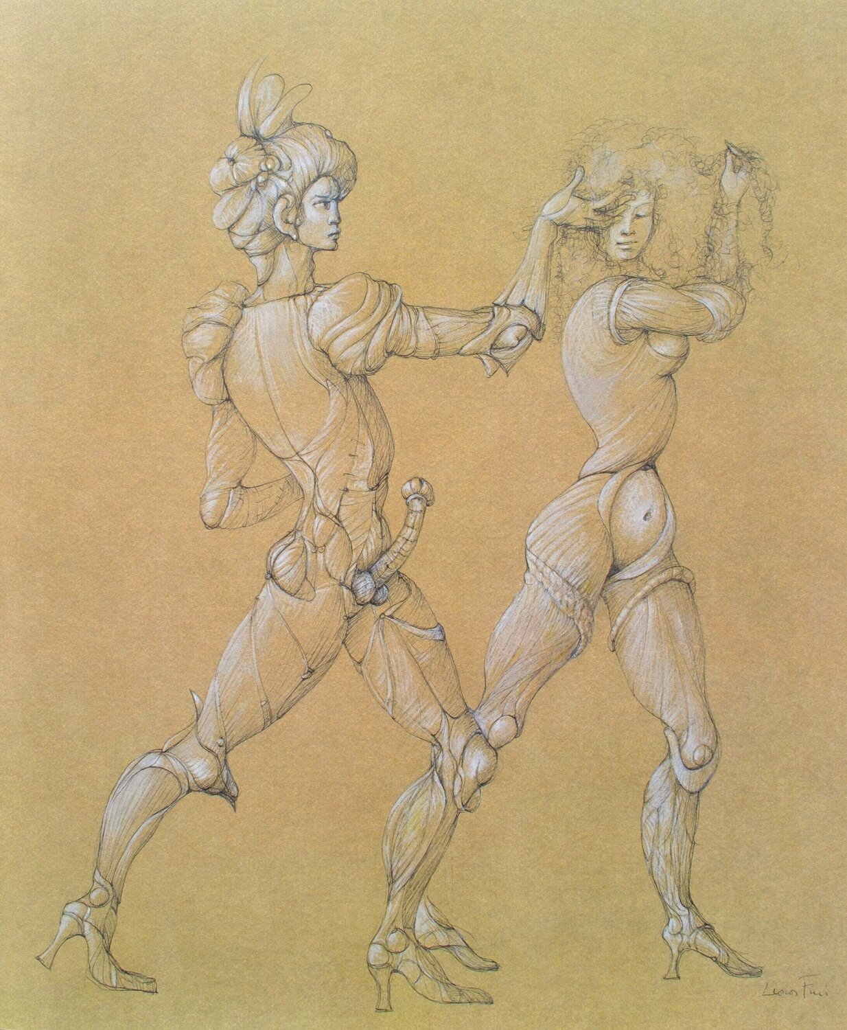 Princesse à la chevelure d'or, Lithographie signée Leonor Fini Stampa in vendita