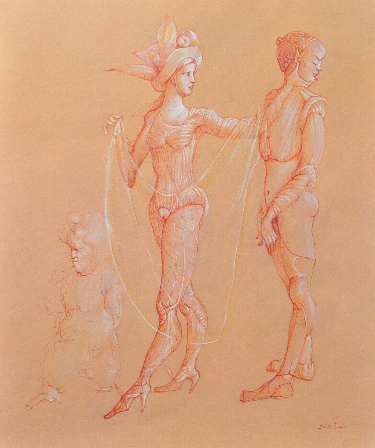 Le refus, Lithographie signée Leonor Fini Print for sale