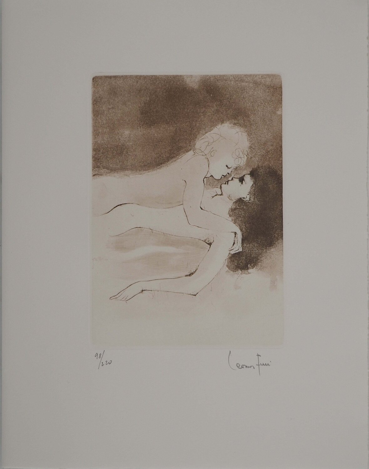 Les amants, Gravure originale signée Leonor Fini Print for sale