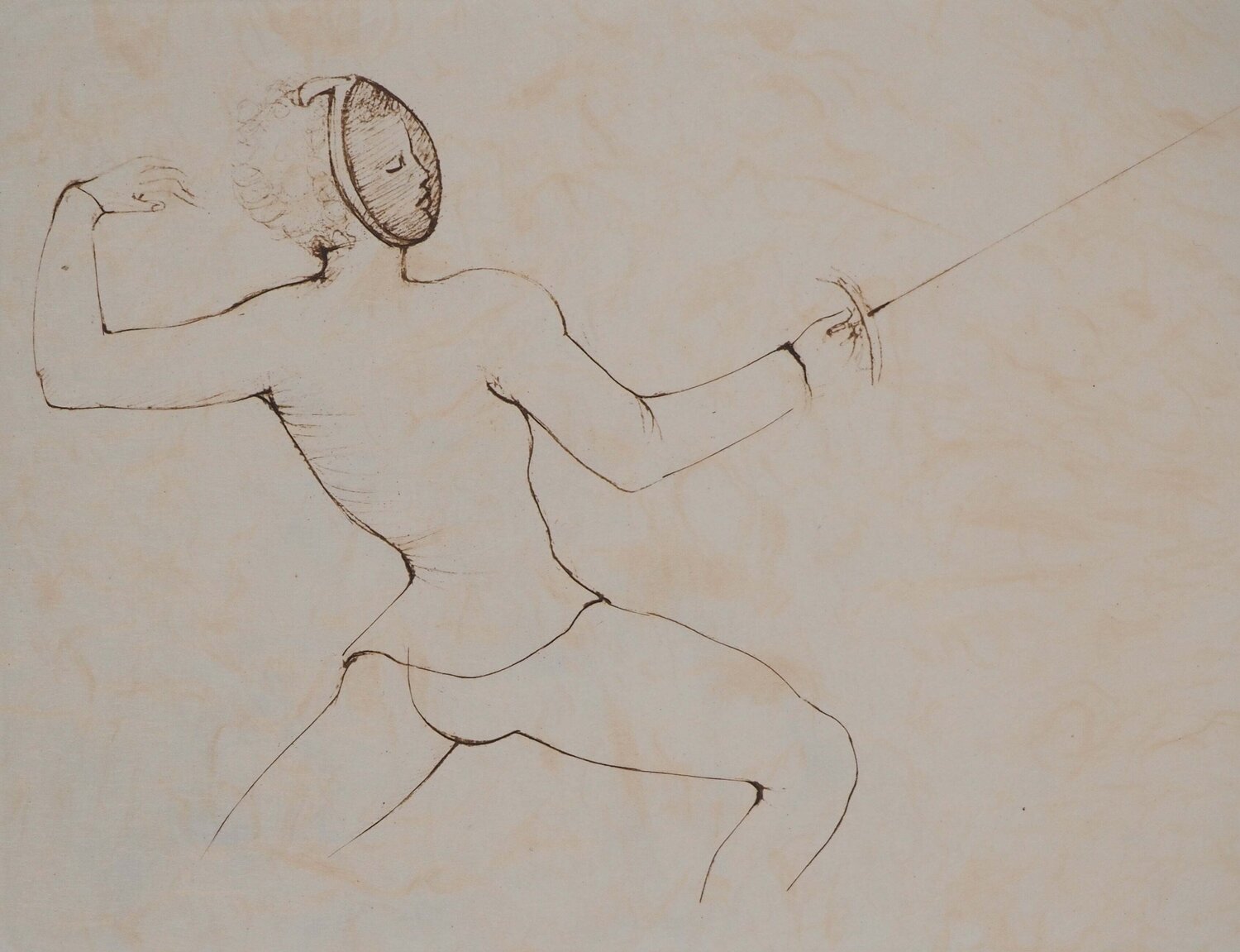 L'escrimeur Leonor Fini Print for sale