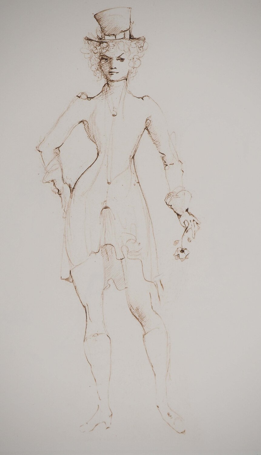 Femme avec un chapeau haut de forme Leonor Fini Druck zu verkaufen