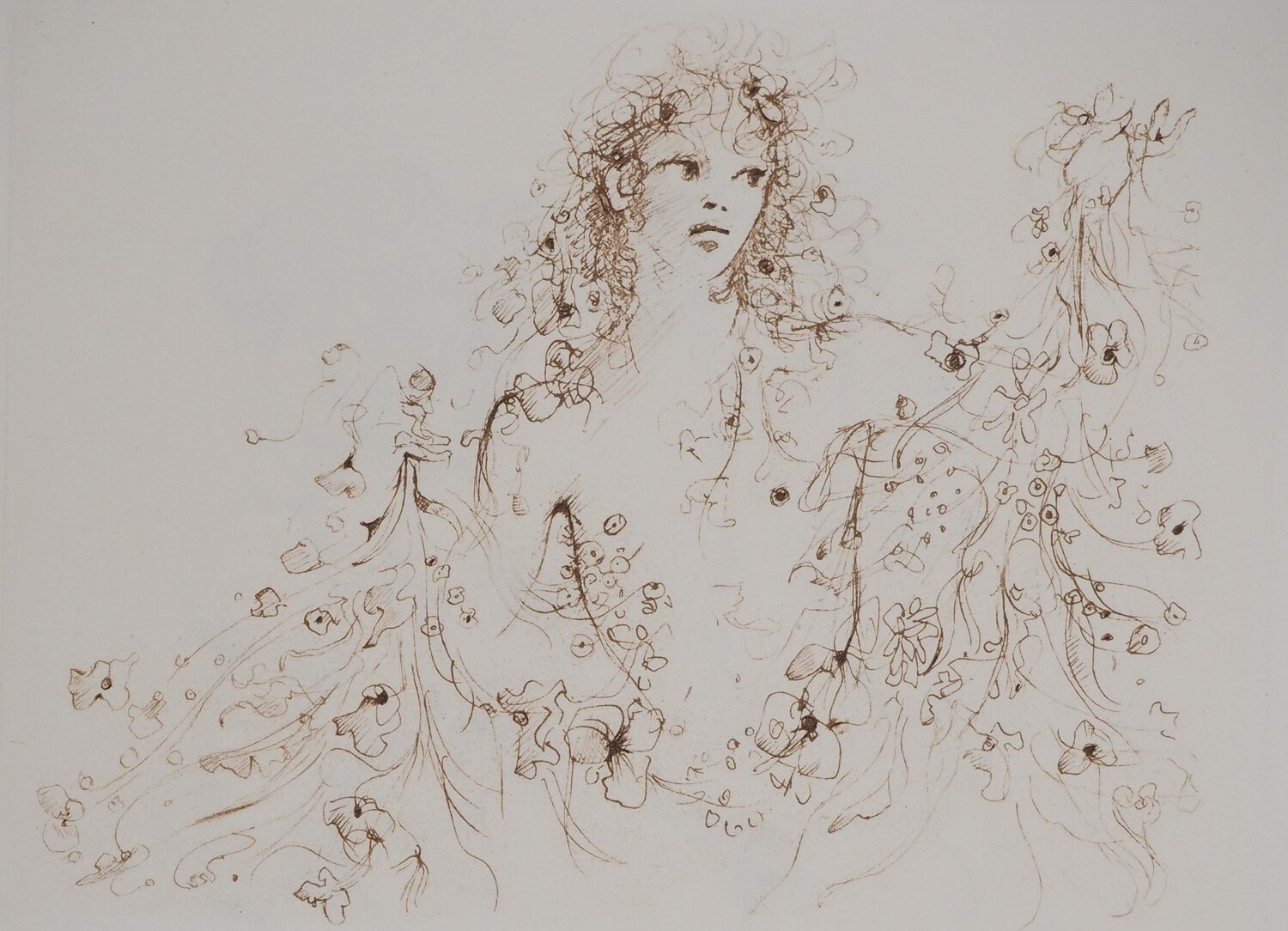 Jeune fille aux fleurs Leonor Fini Impresión en venta