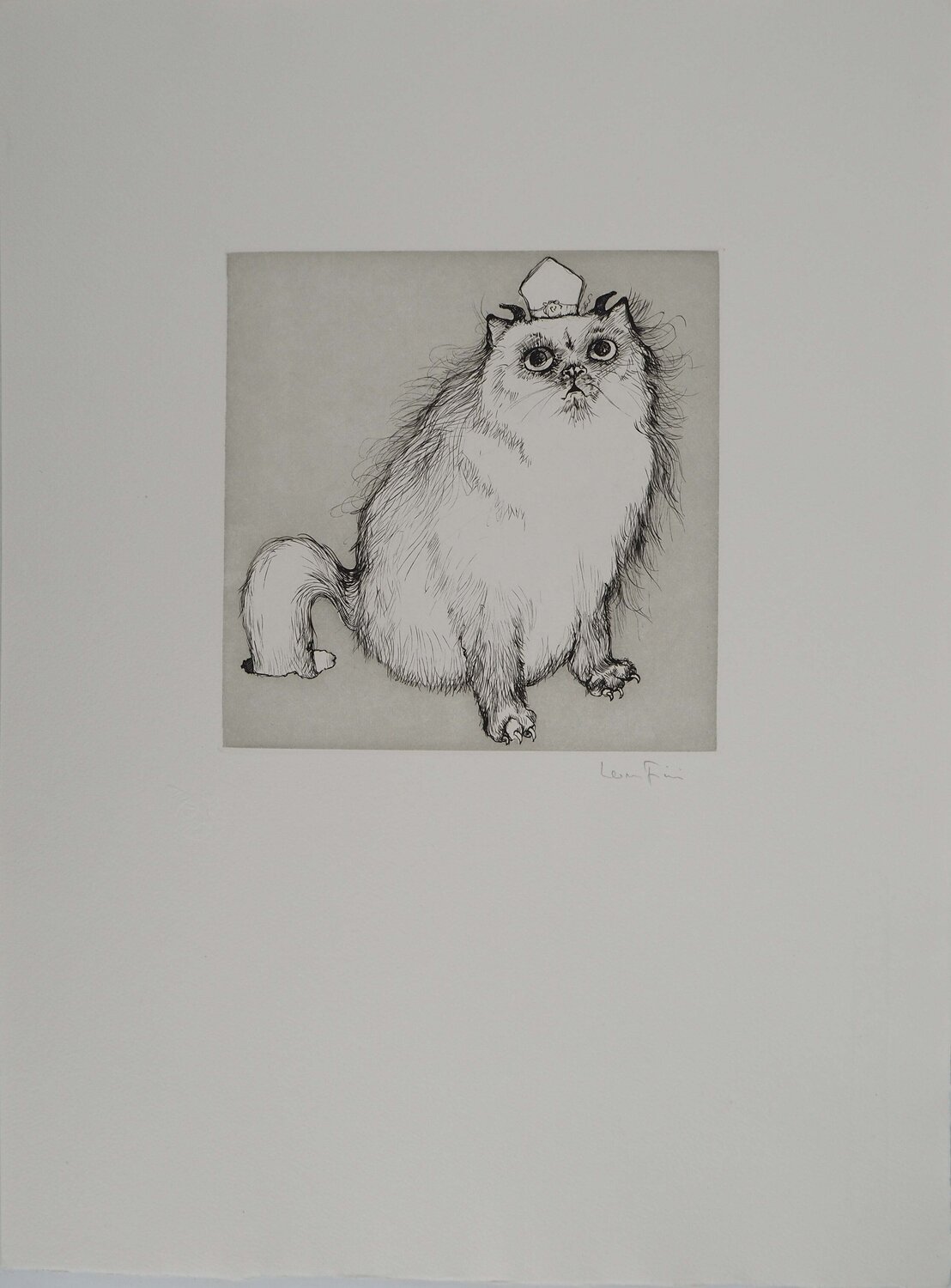 Le chat et la couronne papale Leonor Fini Druck zu verkaufen