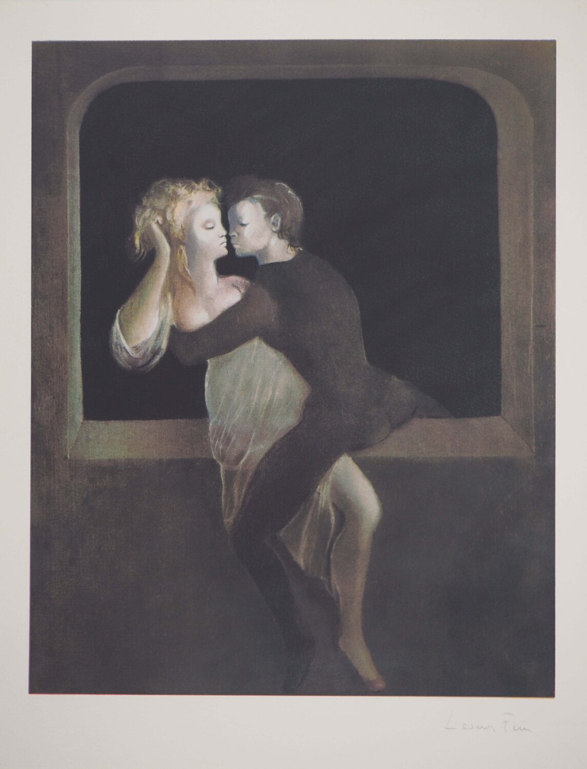 Les amants au balcon Leonor Fini Print for sale