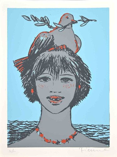 Portrait with Dove by Salvatore Fiume, Print for Sale on Singulart