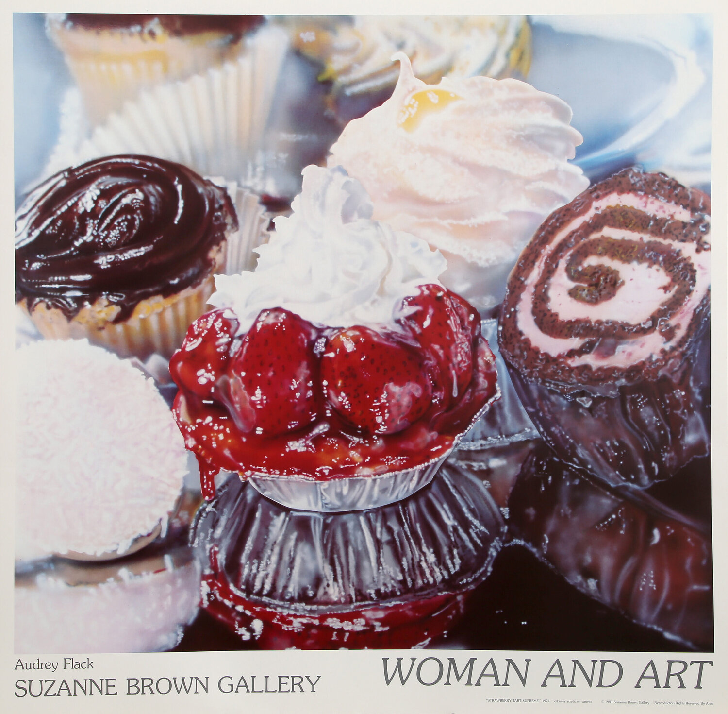 Woman and Art Exhibition Poster Audrey Flack Druck zu verkaufen