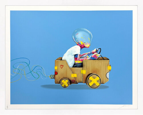 Driven (unique hand finished screen print) von Flog, Druck kaufen auf Singulart