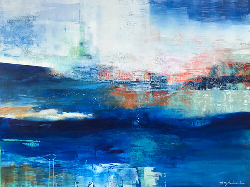 Mykonos par Margarita Lypiridou, Peinture en vente sur Singulart