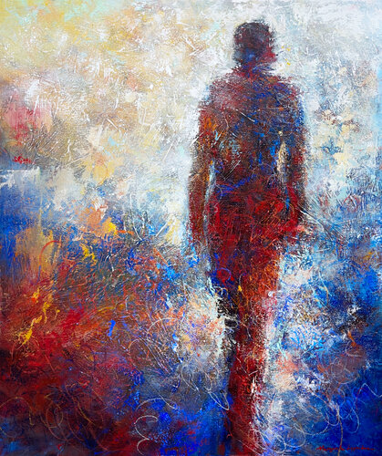 Cloud Walking par Margarita Lypiridou, Peinture en vente sur Singulart