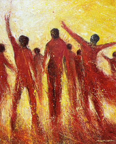 Dancing In The Heat by Margarita Lypiridou, Painting for Sale on Singulart