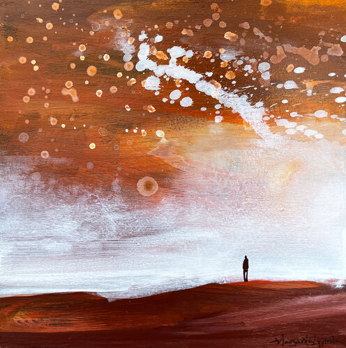 Happiness Is A Comet van Margarita Lypiridou, Schilderij te koop op Singulart