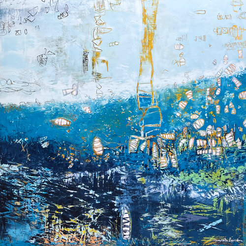 Au fond de l'inconnu di Margarita Lypiridou, Pittura in vendita su Singulart