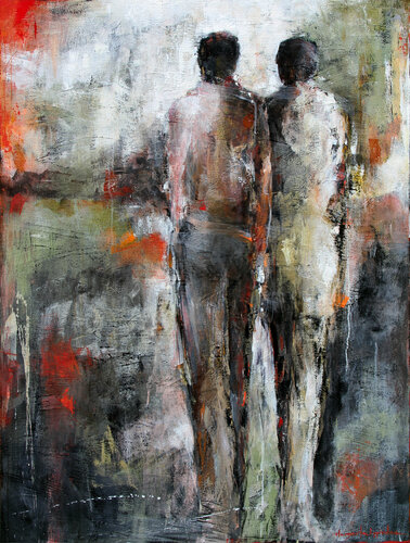 A Circle Of Two par Margarita Lypiridou, Peinture en vente sur Singulart