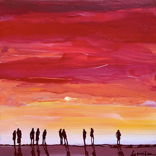 Standing In The Sun par Margarita Lypiridou, Peinture en vente sur Singulart