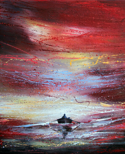 Les étoiles du nord par Margarita Lypiridou, Peinture en vente sur Singulart