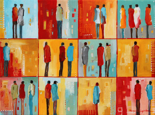 Everyday People by Margarita Lypiridou, Painting for Sale on Singulart
