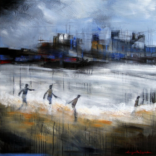 Sliding Away by Margarita Lypiridou, Painting for Sale on Singulart